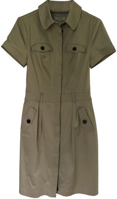 Burberry Khaki London Mid length WorkOffice Dress6 S