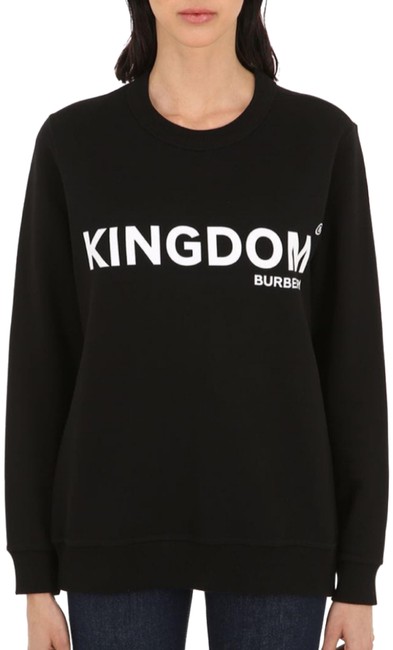 Burberry XL Logo Print Cotton Sweatshirt Black Sweater