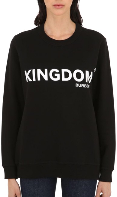 Burberry XL Logo Print Cotton SweatshirtBlack Sweater