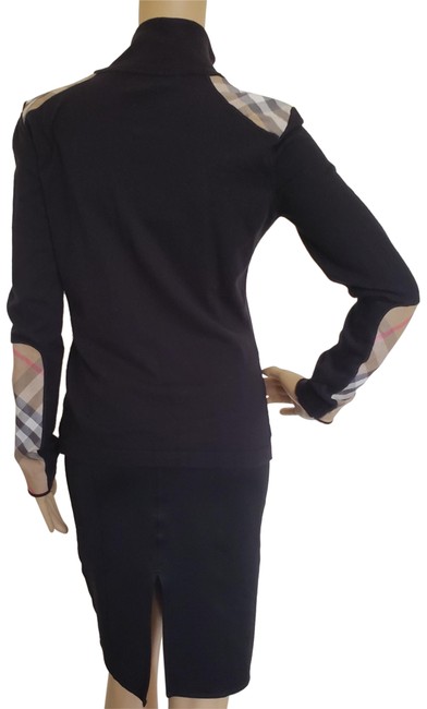 Burberry London Nova Check Patchwork Lightweight Black Sweater