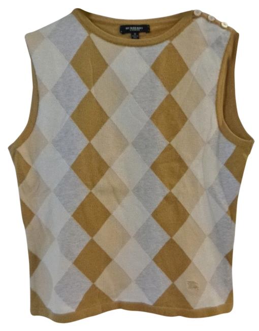 Burberry London Argyle Vest Like New Multi Color Sweater