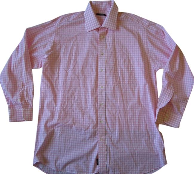 Burberry Multi color Mens 17 12 Cotton Made In Usa Button down Top14 L