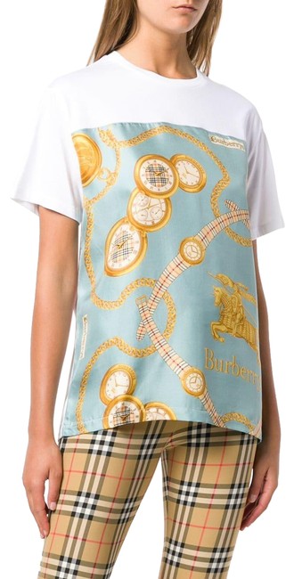 Burberry Multicolor Archive Scarf Print Oversized T shirt Tee Shirt2 XS