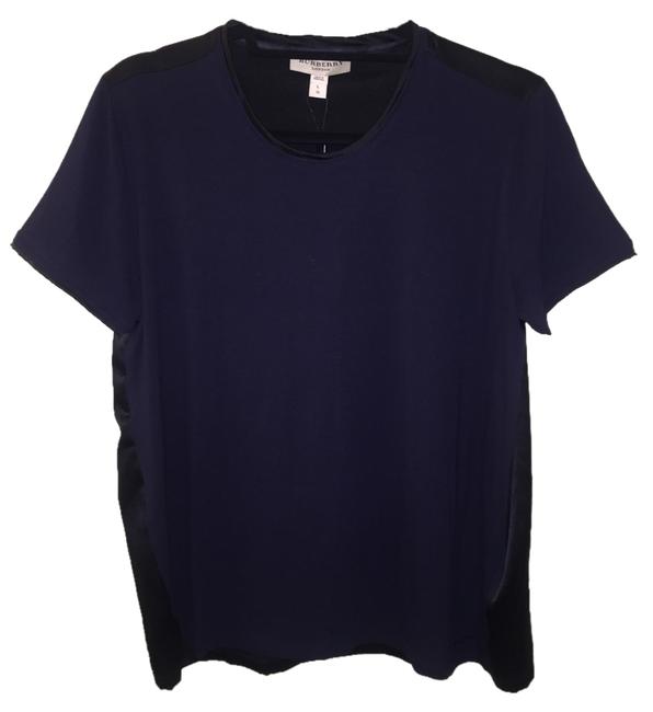 Burberry Navy Silk Tee Shirt12 L