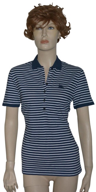 Burberry Navy Womens Polo Shirt Small Blouse4 S