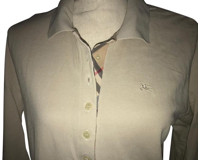 Burberry Neutrals 34 Sleeve Polo Tank TopCami12 L