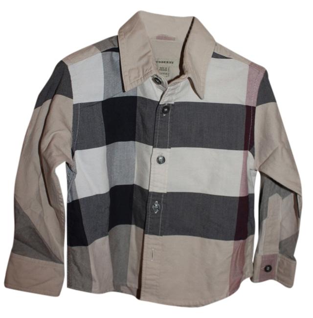 Burberry Nova Check Collar Dress Shirt Button down TopOS one size