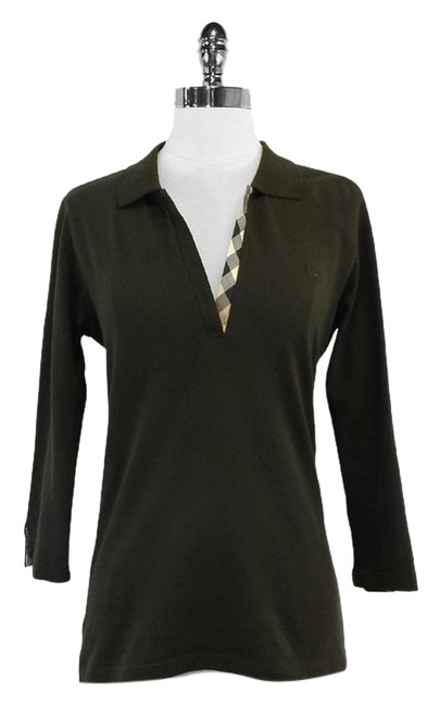 Burberry Olive Green Cotton Polo Activewear Top4 S, 27