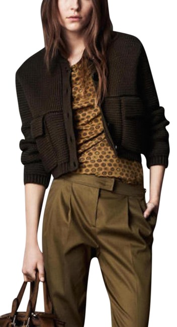 Burberry XL Womens London Ribbed Knit Oregano Sweater