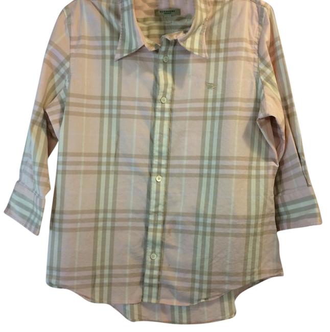 Burberry Pink and Beige Blouse8 M