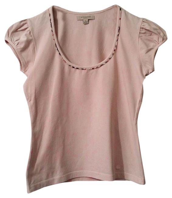 Burberry Pink Puffed Sleeve Tee Shirt4 S