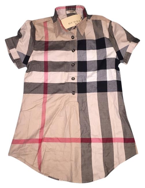 Burberry Plaid Brit Shirt Button down Top6 S