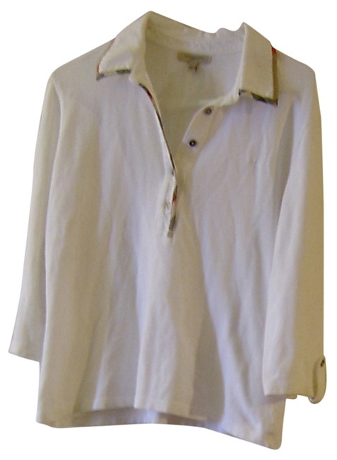 Burberry Plaid Button Front Sweater