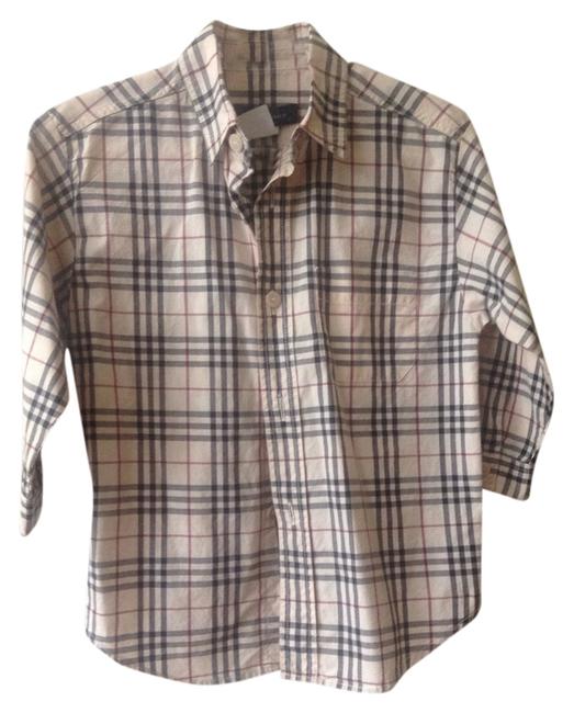 Burberry Plaid Toddler Children Button down Top2 XS