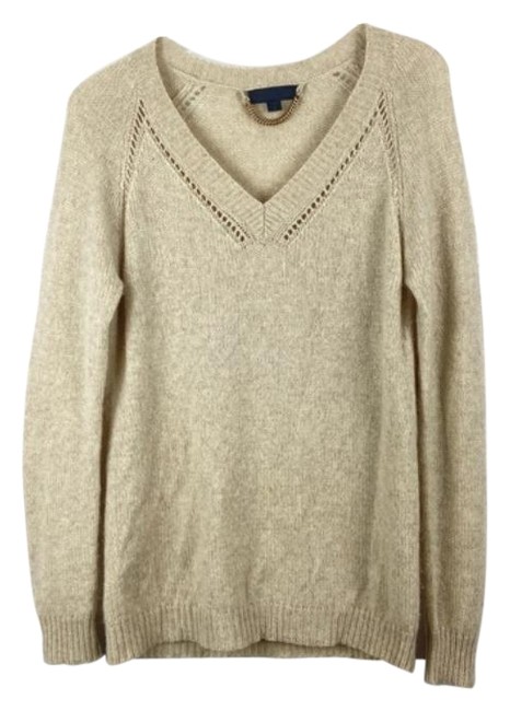 Burberry Prorosum Cashmere Knit Cream Tan Sweater