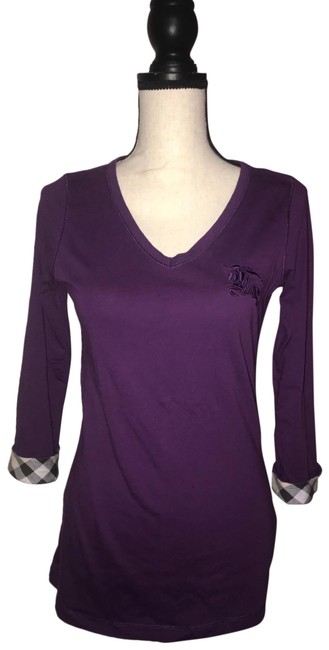 Burberry Purple 34 Sleeve Tee Shirt6 S