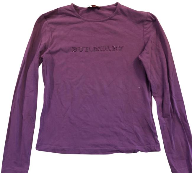 Burberry Purple Sequin Long Sleeve T shirt Tee Shirt4 S