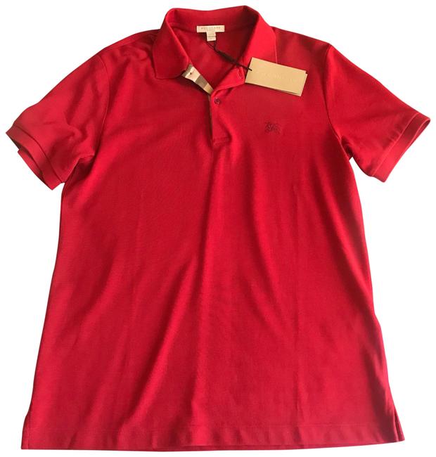 Burberry Red Polo Shirt For Men Button down Top8 M