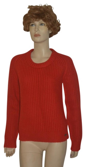 Burberry XL Womens Chunky Knit Cashmere Red Sweater