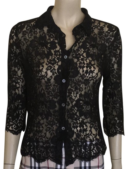 Burberry Shirt Back Lace Top