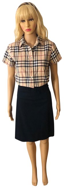 Burberry Short Sleeve Shirt Button down Top4 S