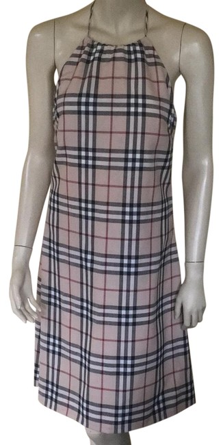 Burberry Tan Check Mid length Casual Maxi Dress10 M