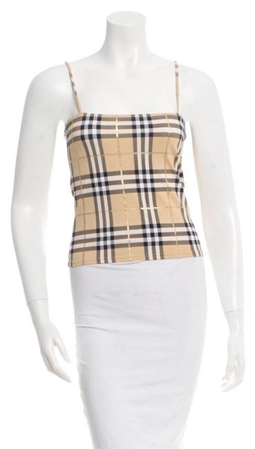 Burberry Tan Nova Check Camisole Tank TopCami8 M