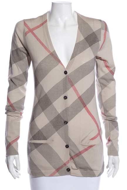Burberry Tan Nova Check Cardigan8 M