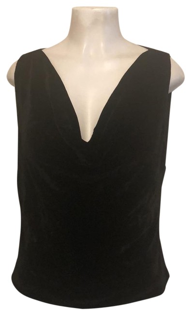 Burberry Velvet Cowl Neck Black Top