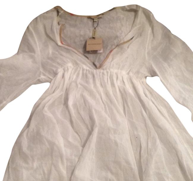 Burberry White Above Knee Short Casual Dress8 M