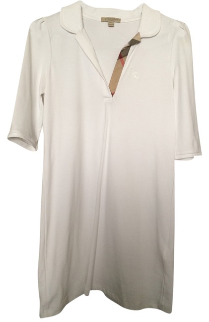Burberry White Above Knee WorkOffice Dress4 S