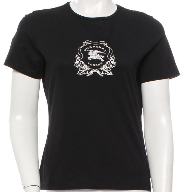 Burberry White Black Monogram Print Sleeve S Small Tee Shirt6 S