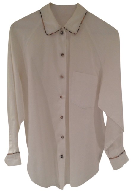 Burberry White Blouse6 S