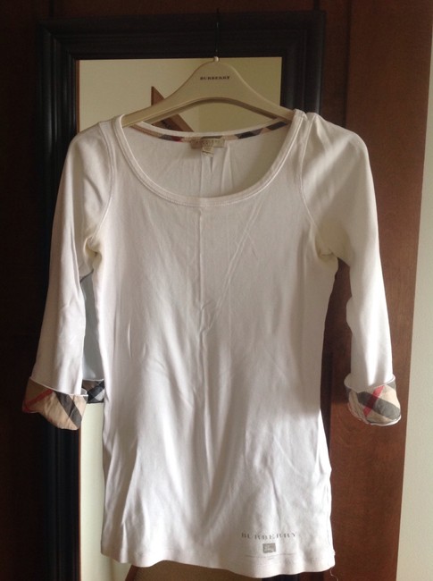 Burberry White Brit Tee Shirt6 S
