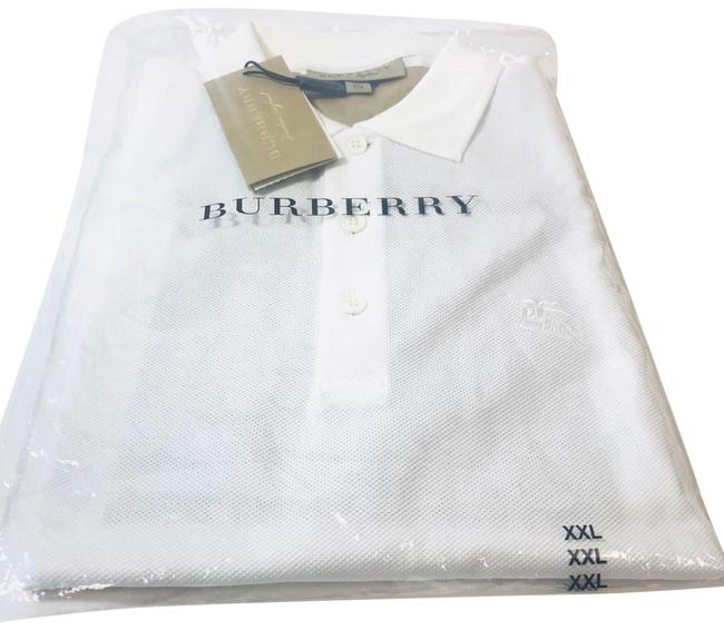Burberry White Classic Cotton Polo Tee Shirt22 Plus 2x