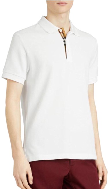Burberry White Classic Polo Tee Shirt12 L