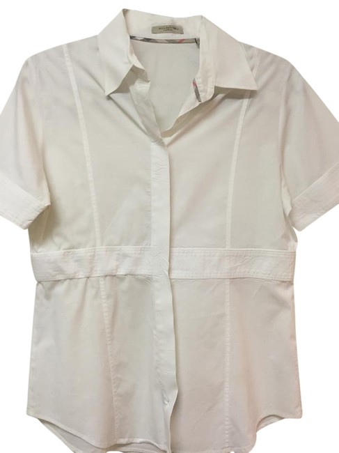 Burberry White Cotton Button Up Shirt Button down Top8 M