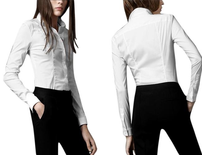 Burberry White London Dress Shirt Womens Shirt Button down Top4 S