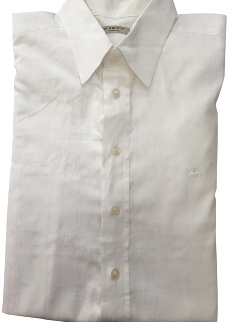 Burberry White Men Shirt Blouse16 XL, Plus 0x