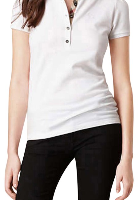 Burberry White Polo Blouse0 XS