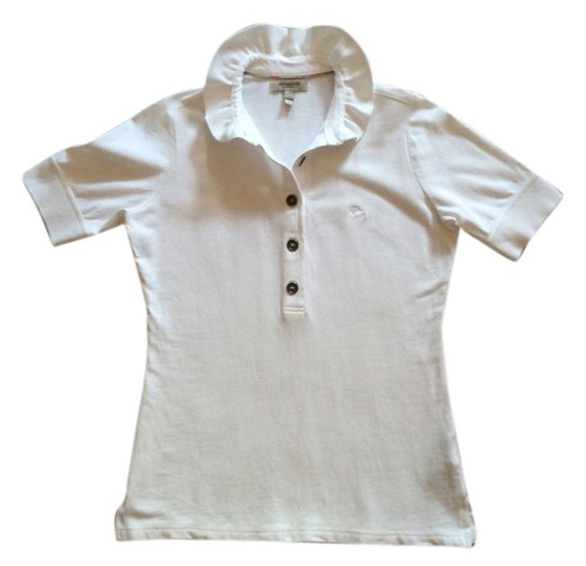 Burberry White Polo London Tee Shirt6 S