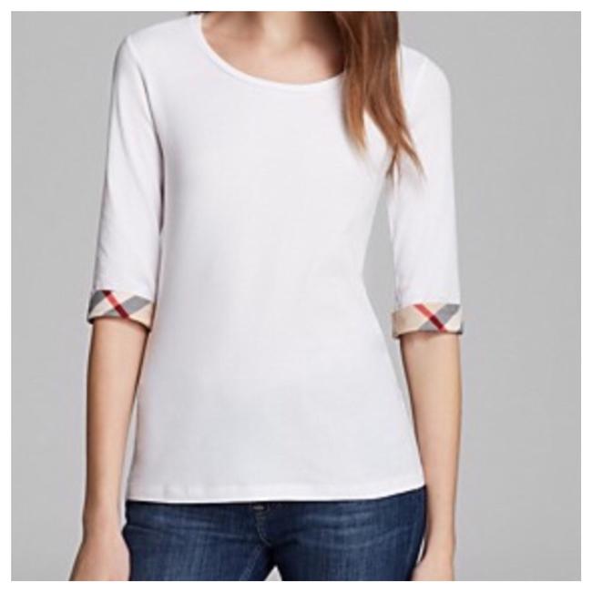 Burberry White Scoop Neck Tank TopCami12 L