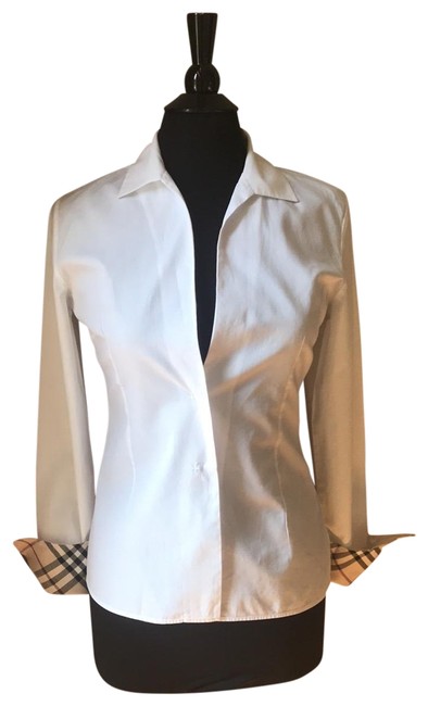 Burberry White Shirt Blouse4 S