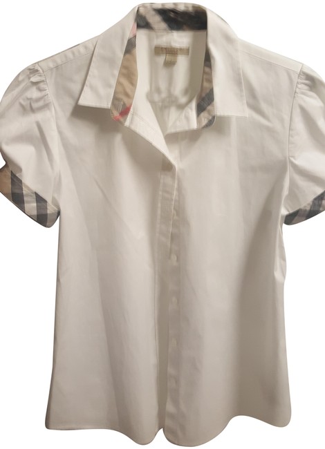 Burberry WhiteMulti Stripe Shirt Button down Top12 L