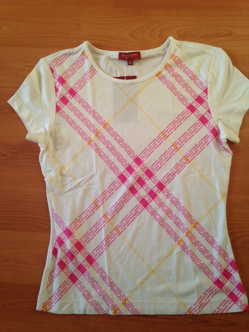 Burberry WhitePink Tee Shirt8 M