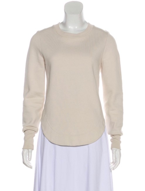 Burberry XS Asymmetrical Scoop Sweatshirt Taupe Sweater