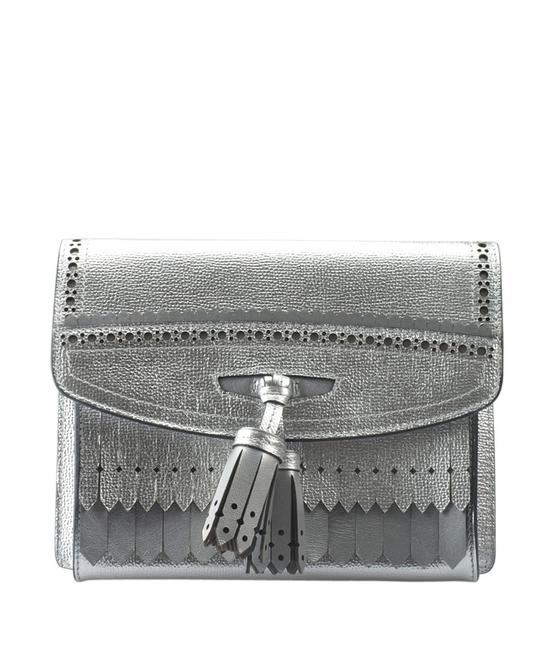 Burberry 155032 Silver Leather Cross Body Bag