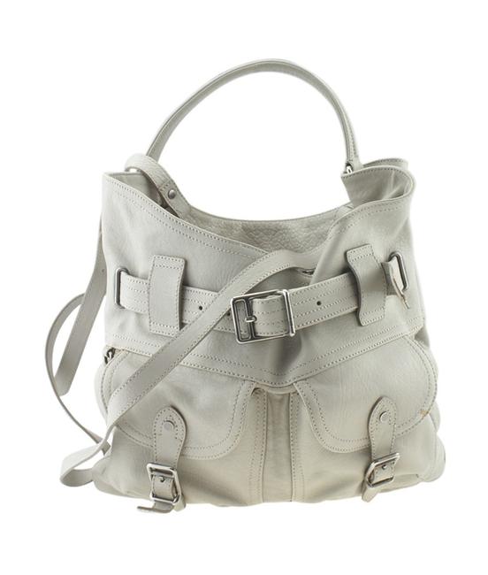 Burberry 2 way 165972 Grey Leather Hobo Bag