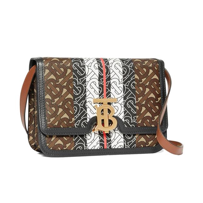 Burberry 80193361 Monogram Convas Leather Cross Body Bag