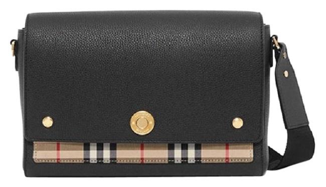 Burberry 80211101 Black Calfskin Leather Cross Body Bag